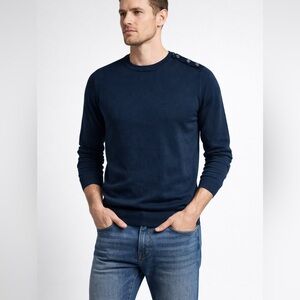 A.P.C Black Crewneck Sea Island Cotton Sweater